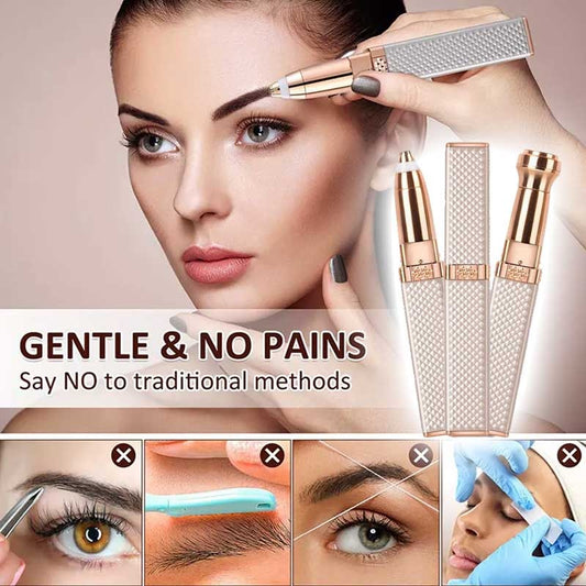 2-in-1 Flawless Hair Remover & Eyebrow Trimmer for Women