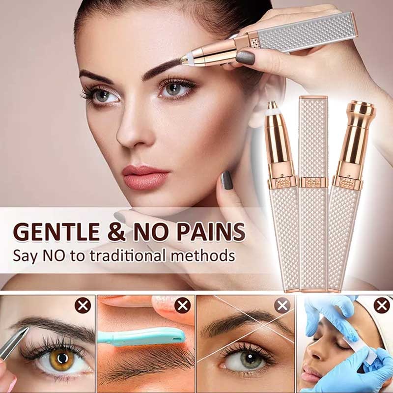 2-in-1 Flawless Hair Remover & Eyebrow Trimmer for Women